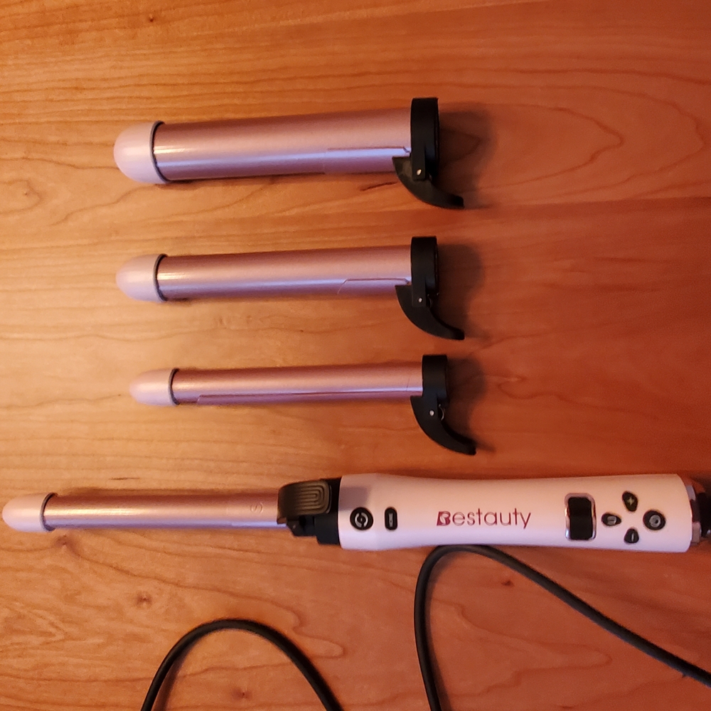 Bestauty Automaric Rotating Curling Iron Set with Interchangable Barrels
